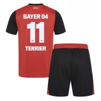 Camiseta Bayer Leverkusen Martin Terrier #11 Primera Equipación Replica 2024-25 para niños mangas cortas (+ Pantalones cortos)